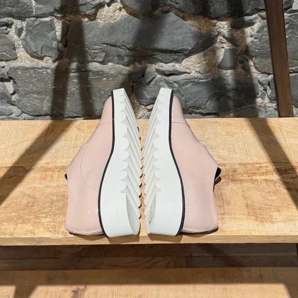 Stella McCartney Pink Patent Faux Leather Monk Strap Platform Shoes - Picture 11 of 11